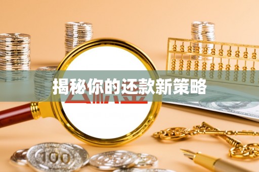 溧阳揭秘你的还款新策略